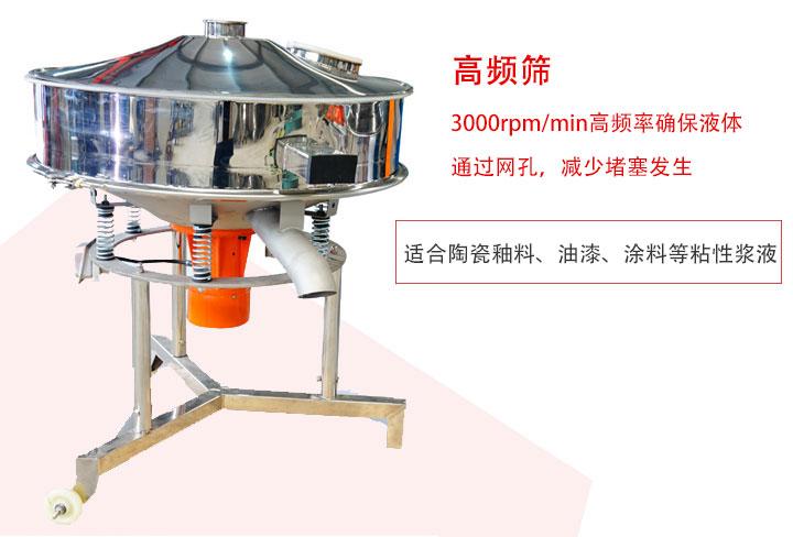 該產(chǎn)品是針對(duì)漿液過(guò)濾設(shè)計(jì)的一種高頻篩分機(jī)。